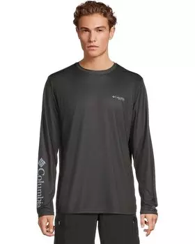 Лонгслив Columbia Terminal Tackle PFG Fins and Stripes Long, цвет Shark/Fins & Stripes Trout