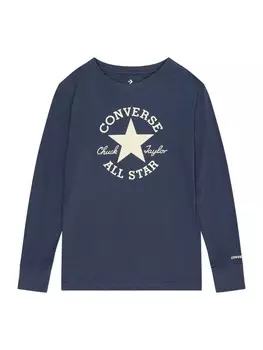 Лонгслив CONVERSE Shirt Essentials, темно-синий
