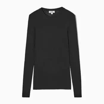 Лонгслив COS Merino Wool, черный