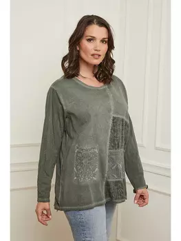 Лонгслив Curvy Lady, хаки