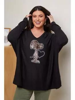 Лонгслив Curvy Lady Longsleeve, черный