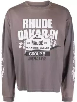 Лонгслив Dakar 91 RHUDE, серый