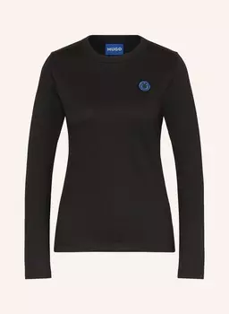 Лонгслив далирия HUGO BLUE, черный