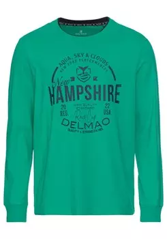 Лонгслив DELMAO Shirt, зеленый