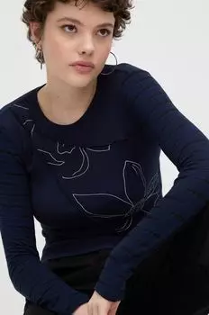 Лонгслив Desigual, темно-синий