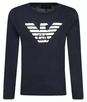 Лонгслив детский Emporio Armani с принтом, синий