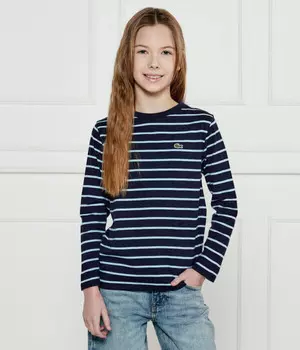 Лонгслив детский Lacoste в полоску, синий