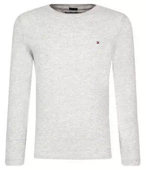 Лонгслив детский Tommy Hilfiger из органического хлопка, серый