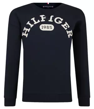 Лонгслив детский Tommy Hilfiger с надписью, синий