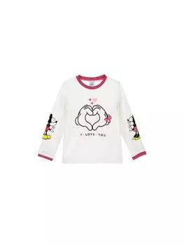Лонгслив Disney Minnie Mouse Langarmshirt I Love You, белый