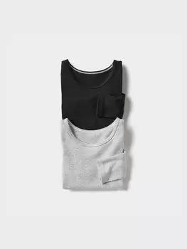 Лонгслив для малышей набор из 2 шт. Uniqlo, серый