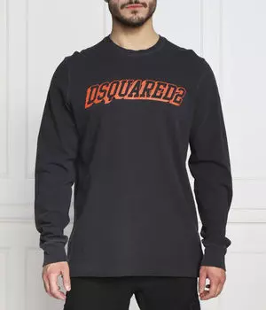 Лонгслив Dsquared2 Regular Fit, черный