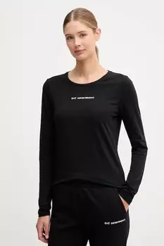 Лонгслив Ea7 Emporio Armani, черный