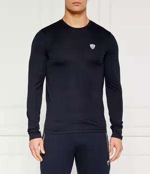 Лонгслив EA7 Regular Fit, темно-синий