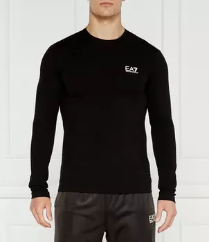 Лонгслив EA7 Slim Fit, черный