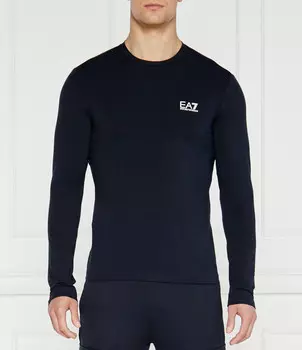 Лонгслив EA7 Slim Fit, темно-синий