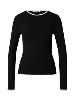 Лонгслив EDITED Shirt Ginger, черный/белый