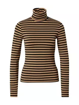 Лонгслив EDITED Shirt Raya, цвет brown/black