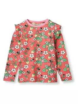 Лонгслив Erdbeeren Smfolk, цвет pink/bunt