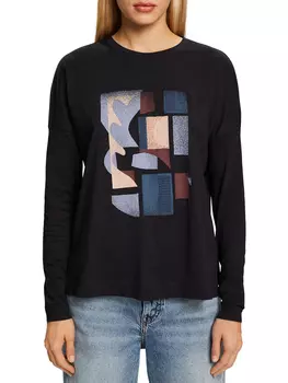 Лонгслив ESPRIT, черный