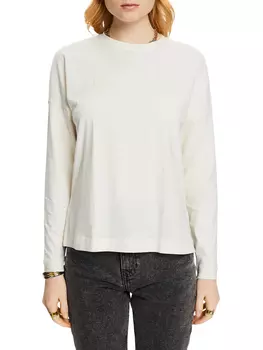 Лонгслив ESPRIT, кремовый