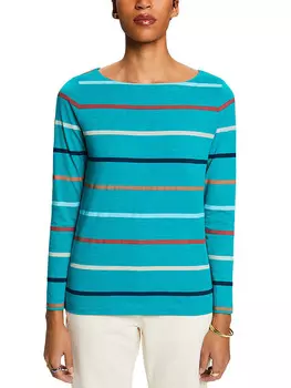 Лонгслив ESPRIT Longsleeve, бирюзовый
