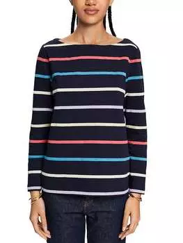 Лонгслив ESPRIT Longsleeve, темно-синий