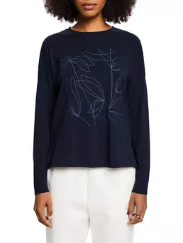 Лонгслив ESPRIT, темно-синий