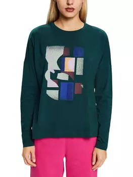 Лонгслив ESPRIT, зеленый