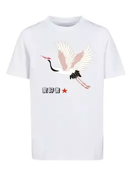 Лонгслив F4Nt4Stic KRANICH JAPAN, белый