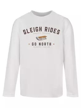 Лонгслив F4Nt4Stic SCHLITTENFAHREN WEIHNACHTEN, белый