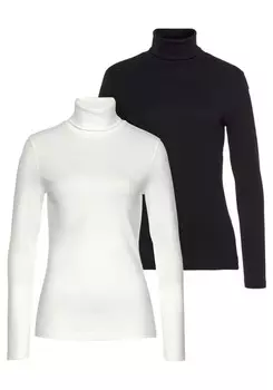 Лонгслив Flashlights, черный/белый