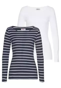 Лонгслив Flashlights, темно-синий/белый