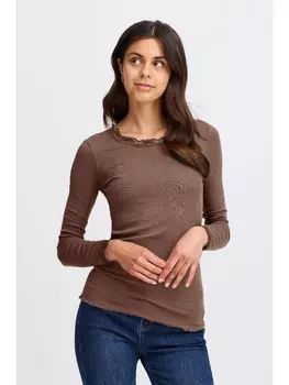 Лонгслив Fransa, коричневый