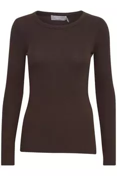 Лонгслив Fransa, темно коричневый