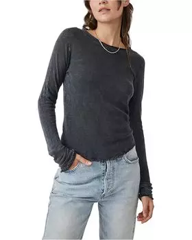 Лонгслив Free People Be My Baby, черный