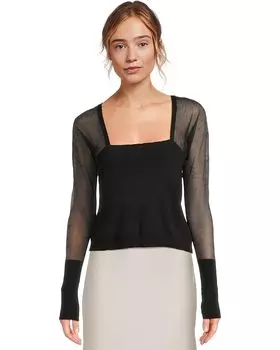 Лонгслив Free People Night After Night Long, черный