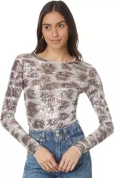 Лонгслив Free People Printed Gold Rush Long Sleeve, цвет Alabaster Combo