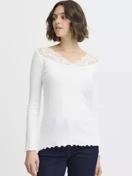 Лонгслив фризамонд чайный 25 Fransa, белый