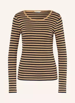 Лонгслив GANT, бежевый/темно-синий