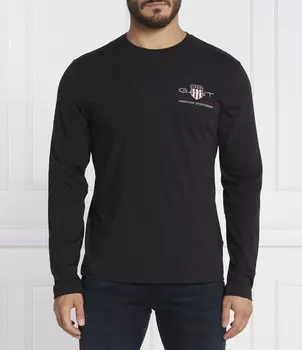 Лонгслив Gant MEDIUM ARCHIVE SHIELD Regular Fit, черный