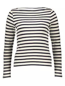 Лонгслив GAP, цвет wei/dunkelblau