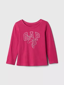 Лонгслив GAP Longsleeve, розовый