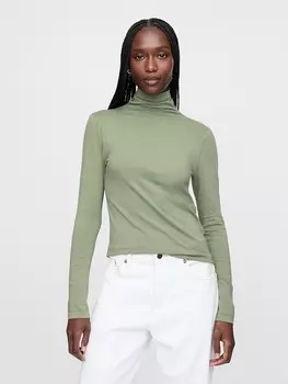 Лонгслив GAP Longsleeve, зеленый