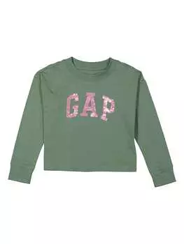 Лонгслив GAP, зеленый