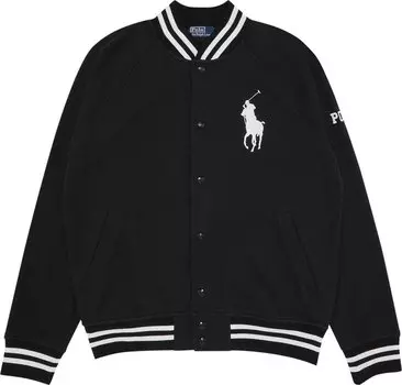 Лонгслив GOAT Exclusive Polo Ralph Lauren Fleece Baseball Jacket In Black, черный