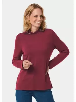 Лонгслив GOLDNER Stehbundshirt, цвет dunkelrot