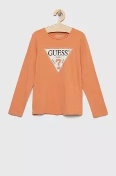 Лонгслив Guess для детей, оранжевый