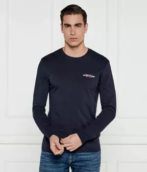 Лонгслив Guess Jeans American Slim Fit, синий