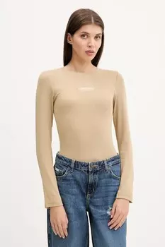 Лонгслив Guess Jeans, бежевый